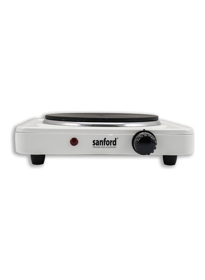Sanford Electric Single Hot Plate 1500 W SF5011HPT BS - WhiteKitchen AppliancesSingle Iron Hot Plate (185mm). 1500 Watts. Rapid Heating Element. 5 Adjustable Temperature Control. ON/OFF Indicator Lights. Non-Slip Feet. Compact and Ideal for Cooking when L